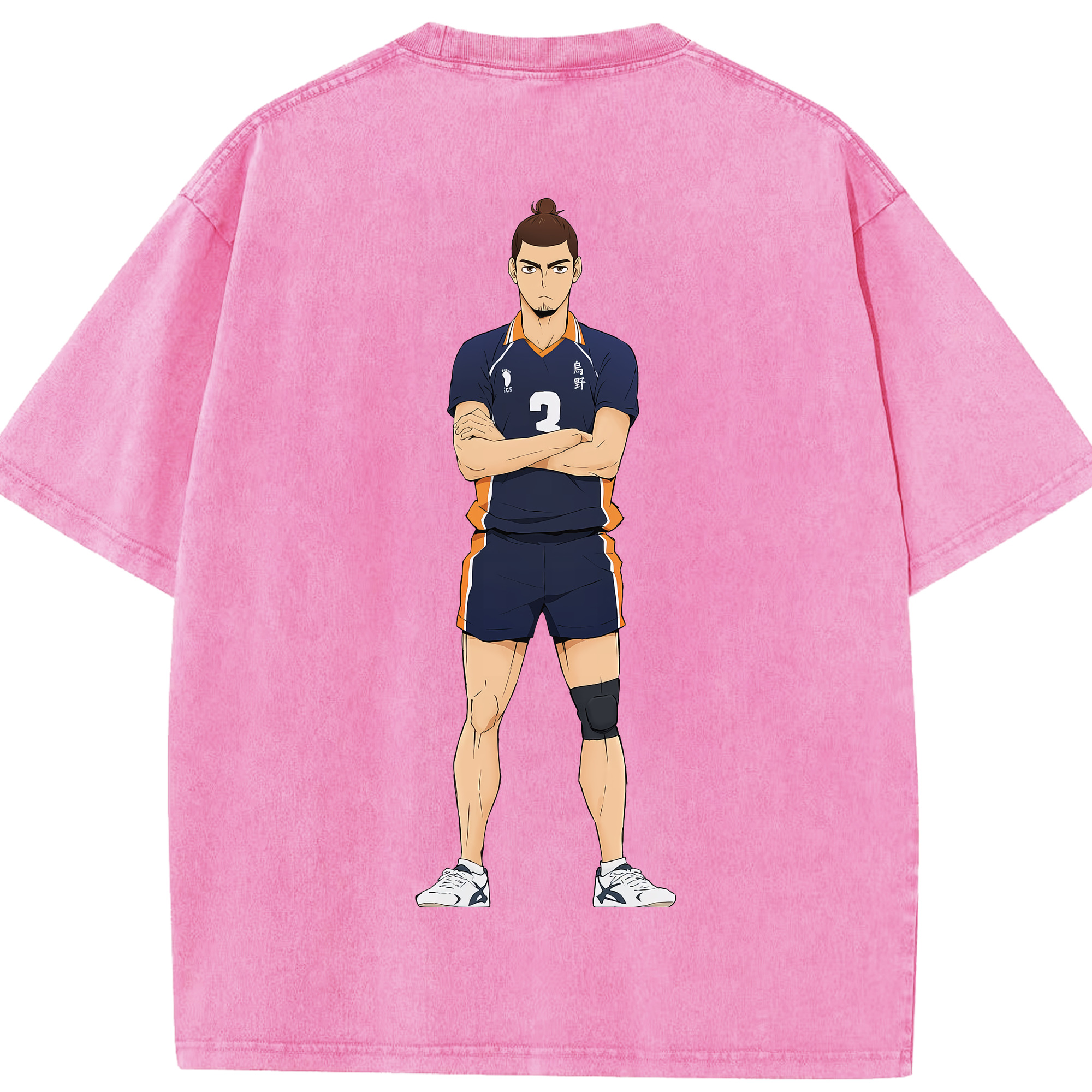 （画像用） ハイキュー!! Haikyu!! 綿100% ヴィンテージ風 半袖Tシャツ（背面プリント）